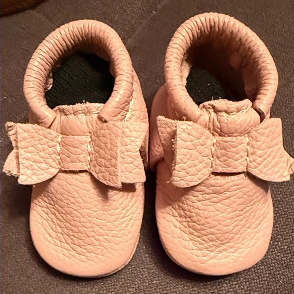 Freshly Picked Blush Leather Moccasins